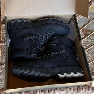 Black Timberland suede shoes water proof. Size 12 Men
